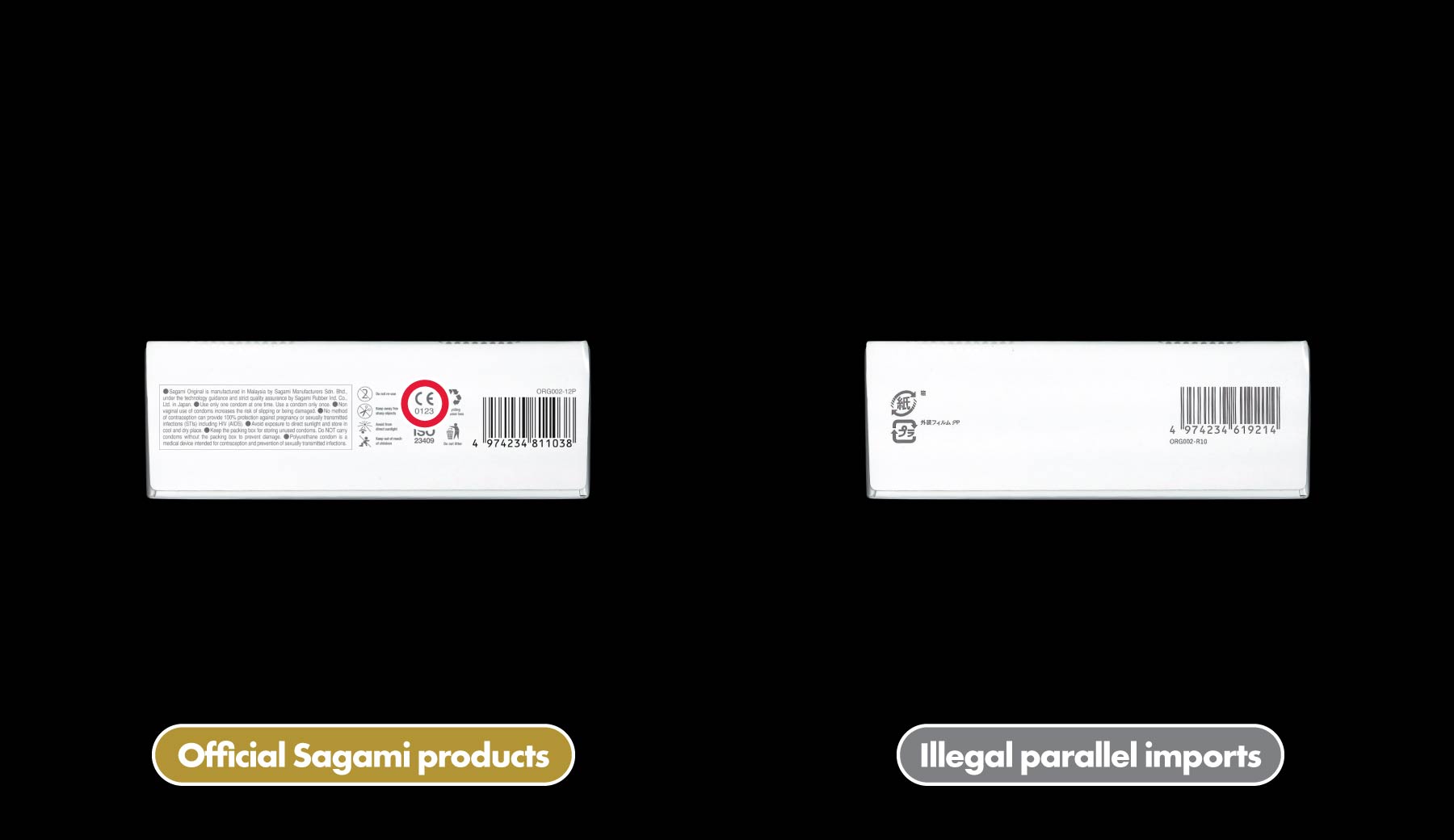 Comparison of Genuine and Counterfeit Products