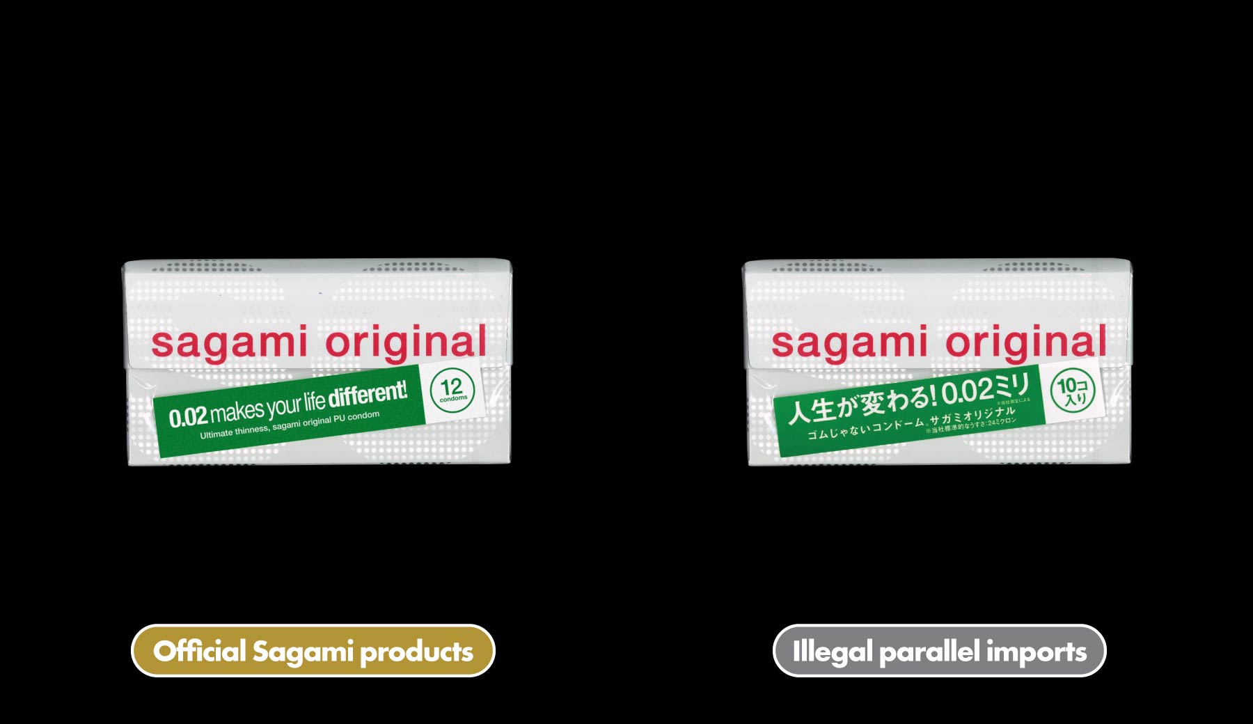Comparison of Genuine and Counterfeit Products